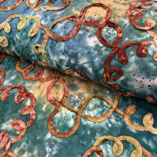 Pamutvászon TIE DYE EMBROIDERY Elise tape design C