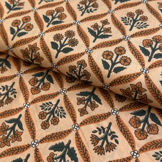 Pamutvászon HANDCRAFTED BLOCK-PRINTED COTTON