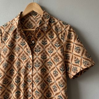 Pamutvászon HANDCRAFTED BLOCK-PRINTED COTTON