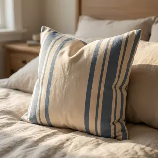 Dekorációs anyag Bernadette stripe denim