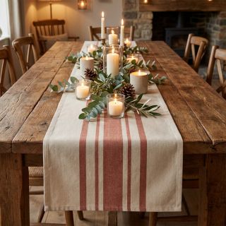 Dekorációs anyag Bernadette stripe terracotta