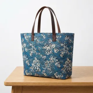Dekorációs anyag jacquard Swell allover bleu