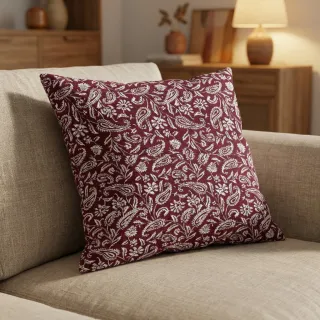 Dekorációs anyag jacquard Mumbai allover bordeaux