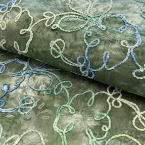 Pamutvászon TIE DYE Chenille ela design B