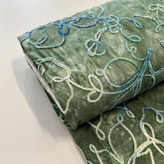 Pamutvászon TIE DYE Chenille ela design B