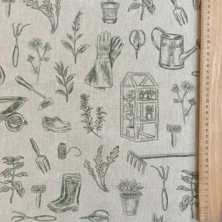 Dekorációs anyag Linenlook Garden Plant Tool digital print
