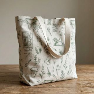 Dekorációs anyag Linenlook Garden Plant Tool digital print