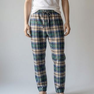 Pamutvászon YARN DYED CHECK BRUSHED blue