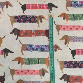 Dekorációs anyag premium Family Dachshund digital print