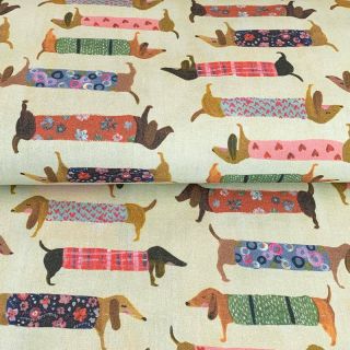 Dekorációs anyag premium Family Dachshund digital print