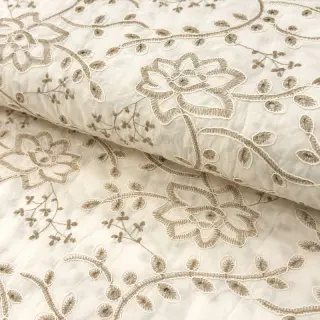 Pamutvászon VOILE EMBROIDERY Kiara off white