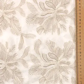 Pamutvászon VOILE EMBROIDERY Kim off white