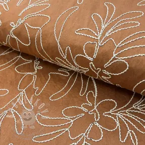Bársony Tape flower cinnamon