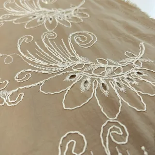 Pamutvászon VOILE EMBROIDERY Kokka natural
