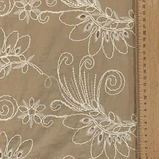 Pamutvászon VOILE EMBROIDERY Kokka natural