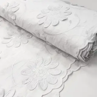 Pamutvászon EMBROIDERY Bellagio white