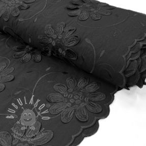 Pamutvászon EMBROIDERY Bellagio black