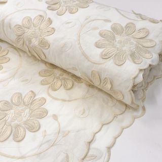 Pamutvászon EMBROIDERY Bellagio cream