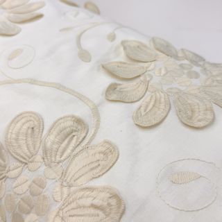 Pamutvászon EMBROIDERY Bellagio cream