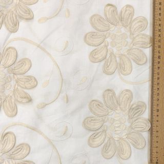 Pamutvászon EMBROIDERY Bellagio cream