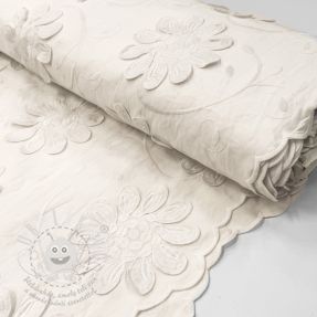 Pamutvászon EMBROIDERY Bellagio off white