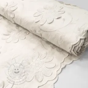 Pamutvászon EMBROIDERY Bellagio off white