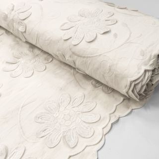 Pamutvászon EMBROIDERY Bellagio off white