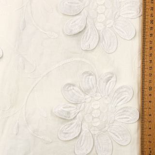 Pamutvászon EMBROIDERY Bellagio off white