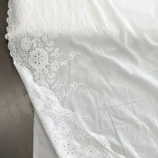 Pamutvászon EMBROIDERY Leon border