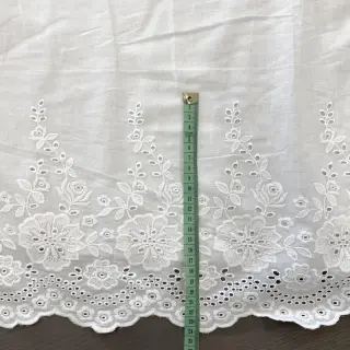 Pamutvászon EMBROIDERY Leon border