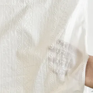 Pamutvászon EMBROIDERY Pattern white
