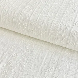 Pamutvászon EMBROIDERY Pattern white