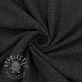Pamutvászon SLUB WASHED black