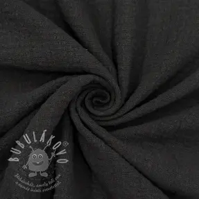 Pamutvászon SLUB WASHED black