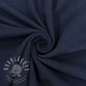 Pamutvászon SLUB WASHED navy