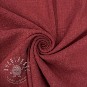 Pamutvászon SLUB WASHED wine red