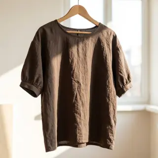 Pamutvászon WASHED taupe