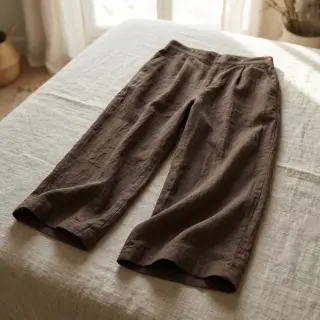 Pamutvászon WASHED taupe