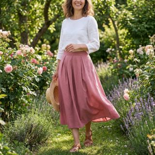 Pamutvászon WASHED dark blush