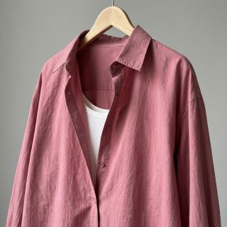 Pamutvászon WASHED dark blush