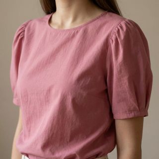 Pamutvászon WASHED dark blush