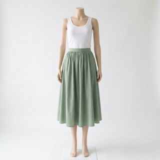 Pamutvászon WASHED old green