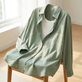Pamutvászon WASHED old green