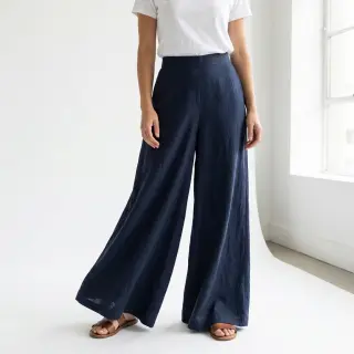 Pamutvászon WASHED navy