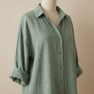 Pamutvászon SLUB WASHED old green