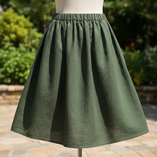 Pamutvászon SLUB WASHED army green