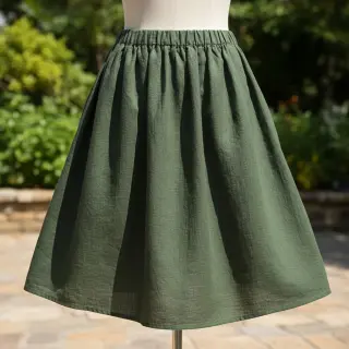 Pamutvászon SLUB WASHED army green