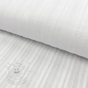 Pamutvászon DOBBY Stripe off white