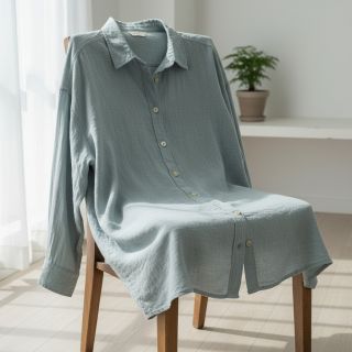 Pamutvászon SLUB WASHED blue