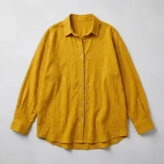 Pamutvászon SLUB WASHED ochre